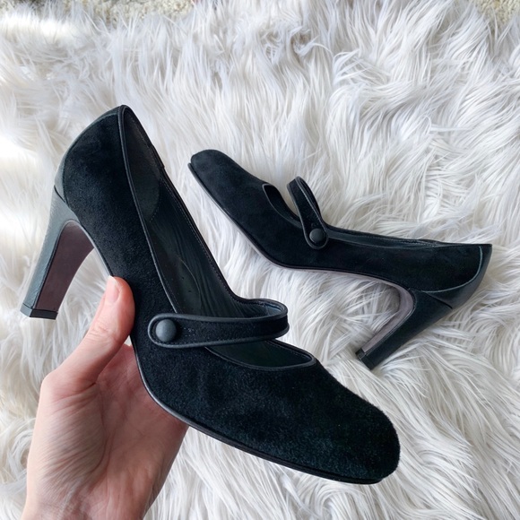 Donald J. Pliner Shoes - Donald J Pliner Olise Suede Leather MaryJane Heels